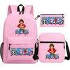 Anime ONE PICEC Backpack Monkey D Luffy Capacity Casual Student SchoolBag 3pcs Lightweight Women Men Travel Casual Mochilas