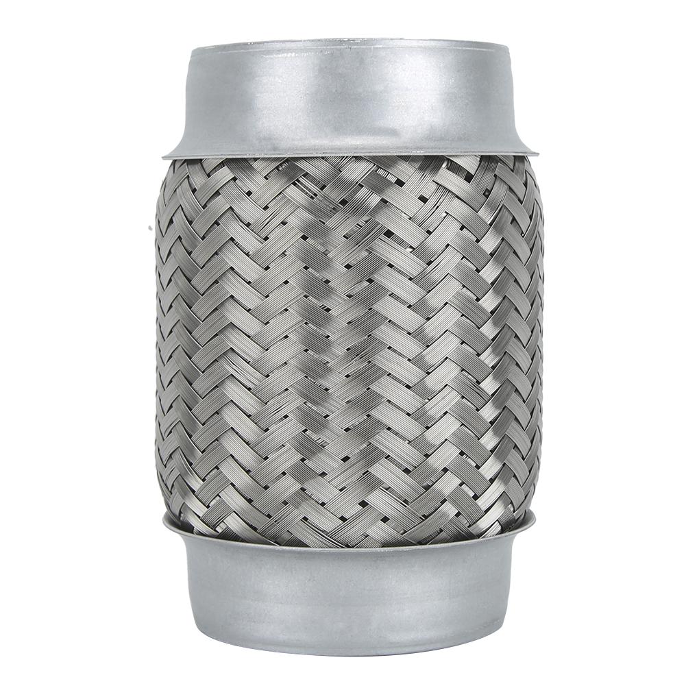 3in X 6in Double Braid Steel Tail Exhaust Pipe Hose Auto Accessory