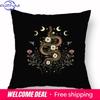 Home Decor Halloween-Themed Moon And Witch Pillowcases Pattern Cushion Cover Suitable For Sofa Bedroom Car Pillow Cover