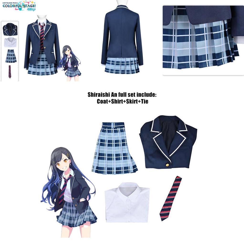 Project Sekai Colorful Stage Feat Cosplay Costume School Uniform Outfit Carnival