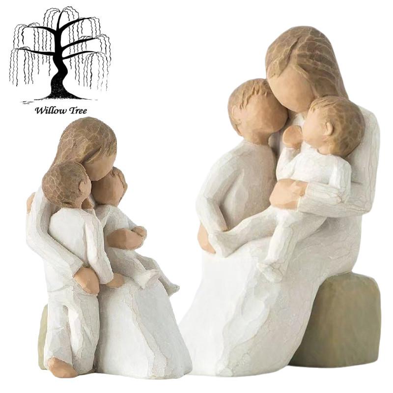 Quietly Willow Tree Figurine Mother Holding Baby Ornaments Home Desk 13cm Gift