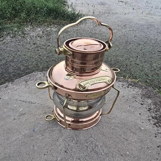 Handmade Copper Brass Ship Lantern Nautical Oil Lamp 35.56 Cm Christmas Festive Gifts Housewarming Home Office Decor Weddin G Anniversary Gift
