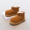 Girls shoes snow boots 2025 winter new boys cotton shoes velvet children's shoes waterproof baby boots winter