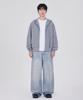 Glw Waffle Crop Zip-Up Hoodie Knit Gray