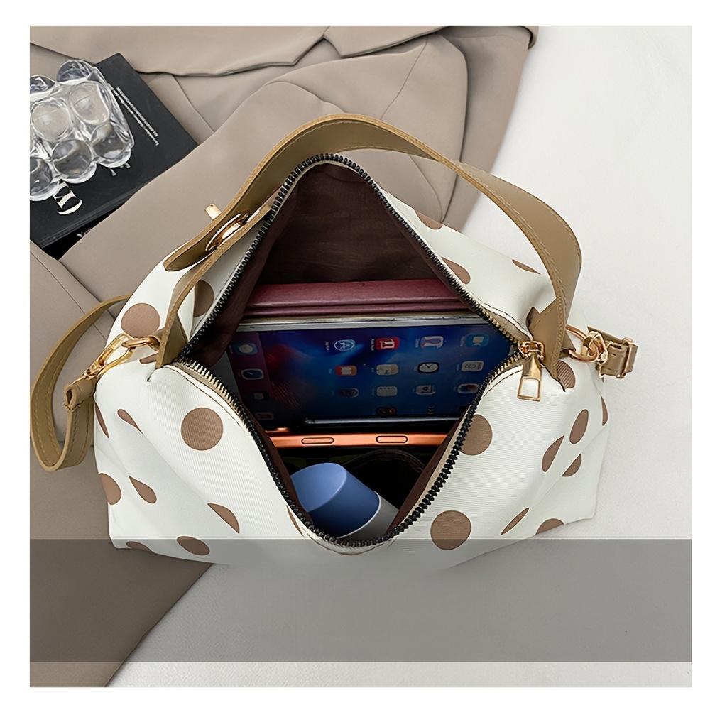 Women's Crossbody Bag, New Trendy Polka Dot Color-block Handbag, Simple Tote Bag, Sophisticated and Relaxed Handbag for Commuting.