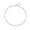 Daisy Flower Colorful Crystal Bead Beaded Necklace Bracelet Sweet Versatile Necklace Clavicle Chain Jewelry Accessory
