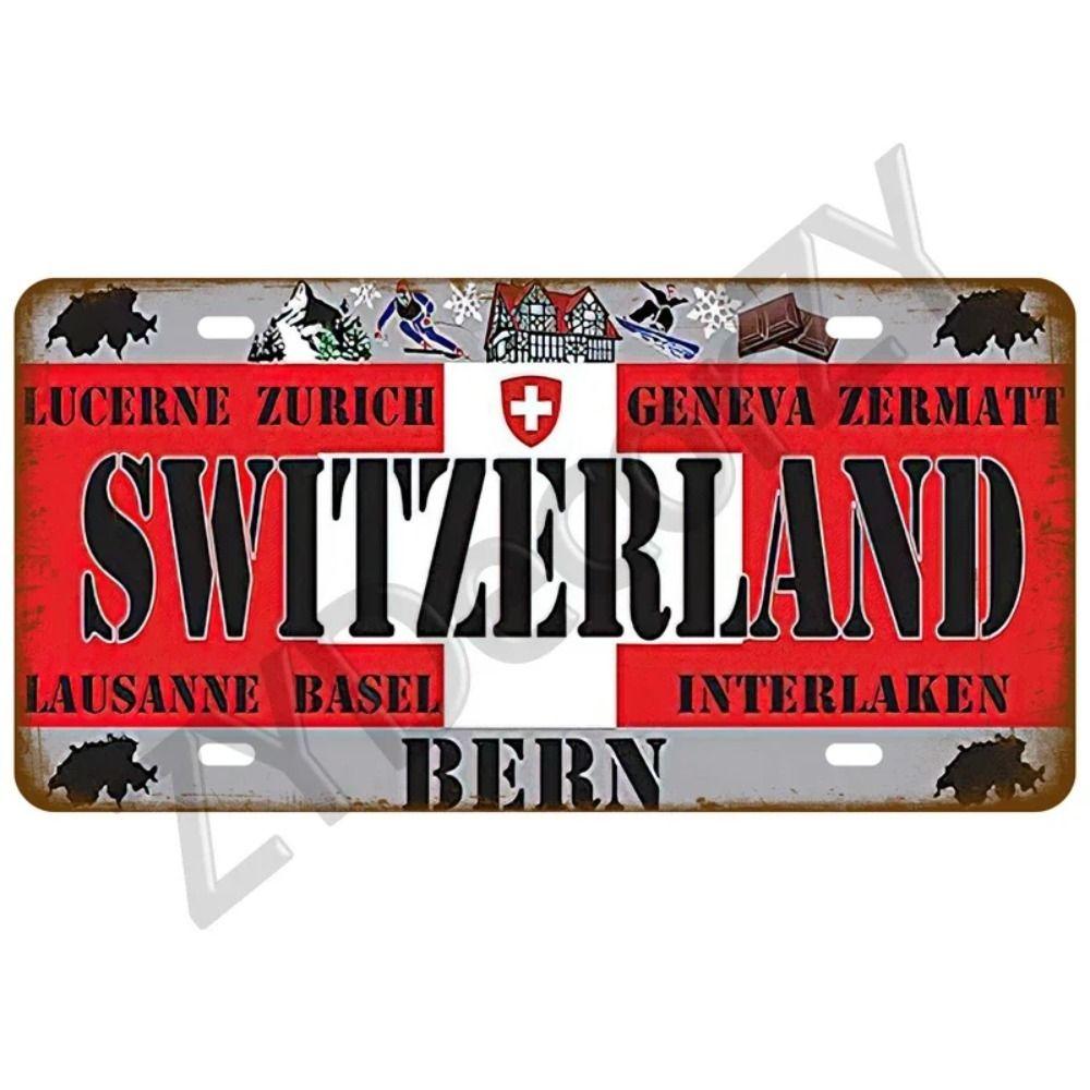 

Retro Metal Tin Sign - Country License Plate for Home Bar Garage Man Cave Wall Decor