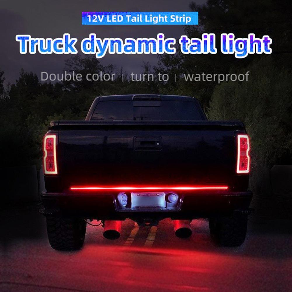 1.2m Flexible LED Tailgate Light Bar Turn Signal Brake Light Strip for 12V 24V Truck SUV