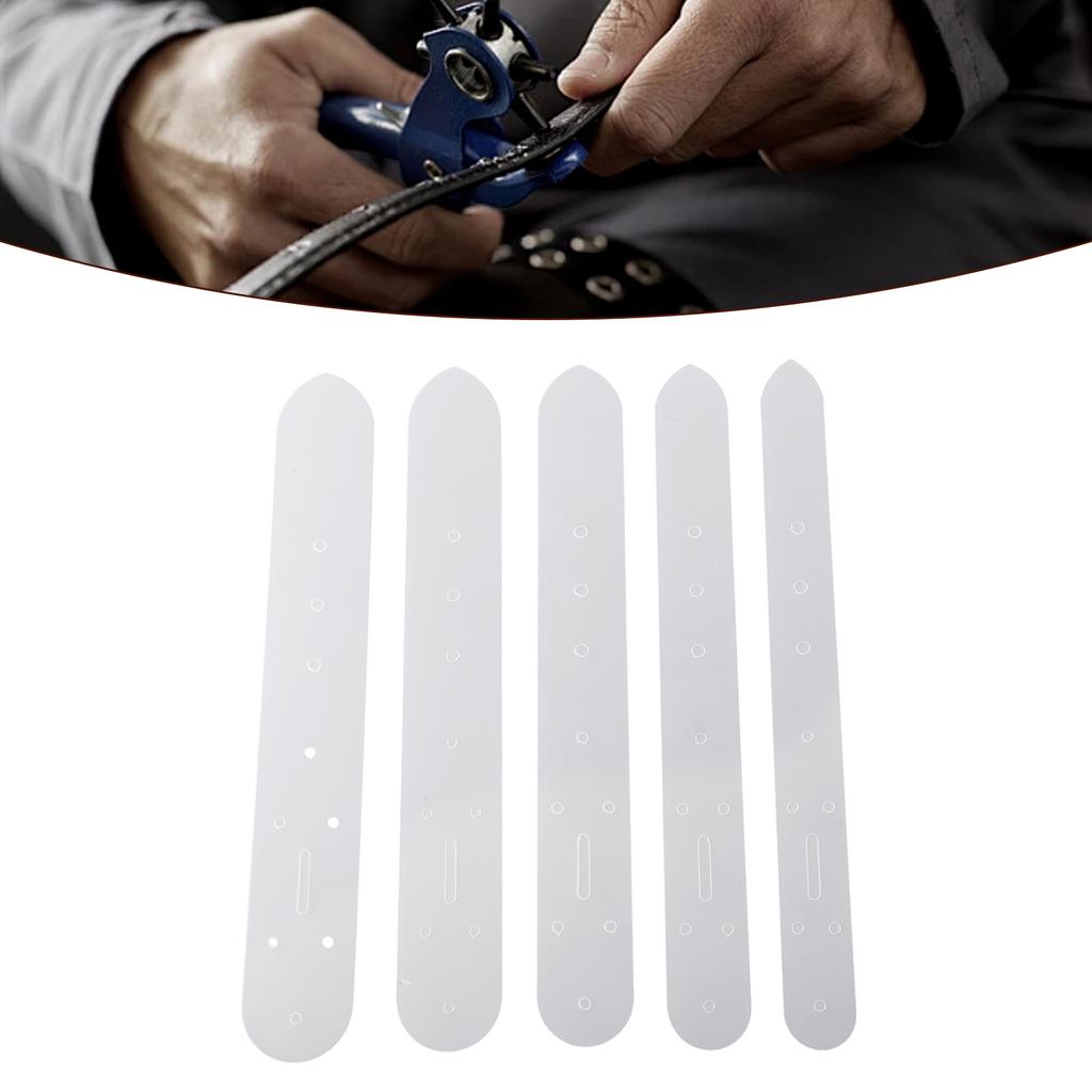 5Pcs Plastic Leather Belt Buckle Head End Orientate Punch Hole Templates Tools Tools Workshop Equipment Home Garden