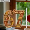 2D Flat 67-Shaped Acrylic Decoration Sign, Bow, Love, Gift, Holiday Gift, Suitable for wall decoration, porch, room, villa, accents Home, Hallway, or