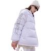 FILA Fusion Fashion Simple Zipper Windproof Warm Short Down Jacket Unisex jackets White T11U346901F-WT