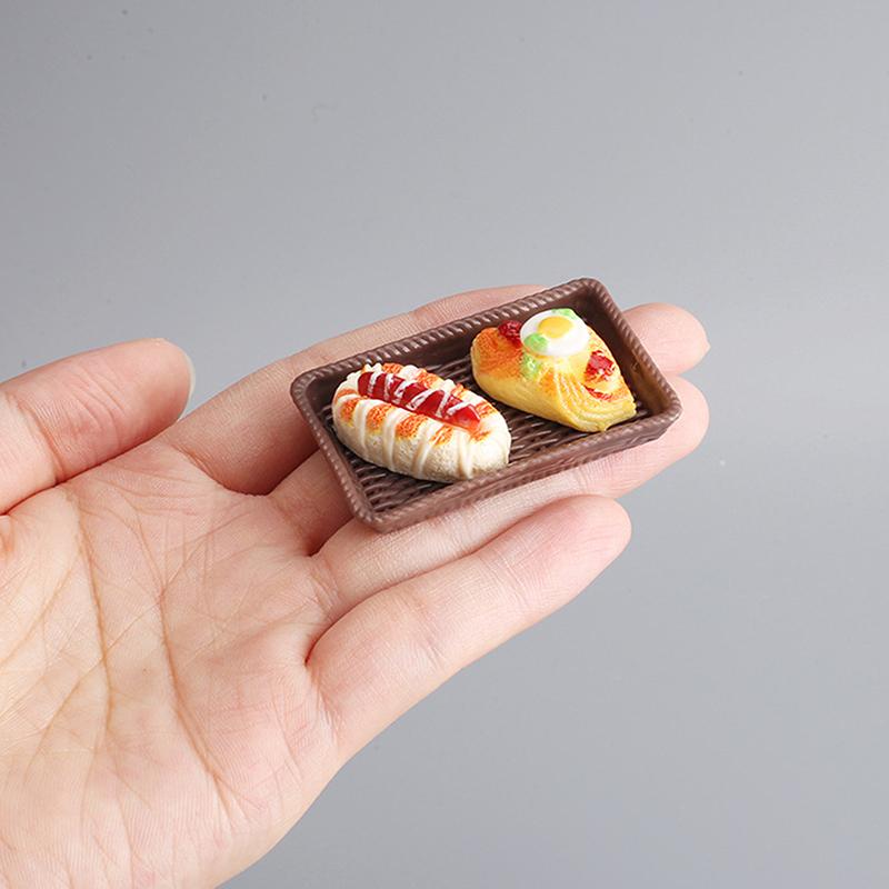 Puppenhaus Miniatur Mini Lebensmittel Ausstellungsständer Kuchen Brot Dessert Schrank Kanto Kochspeisekammer Möbel Modell Szene Requisiten