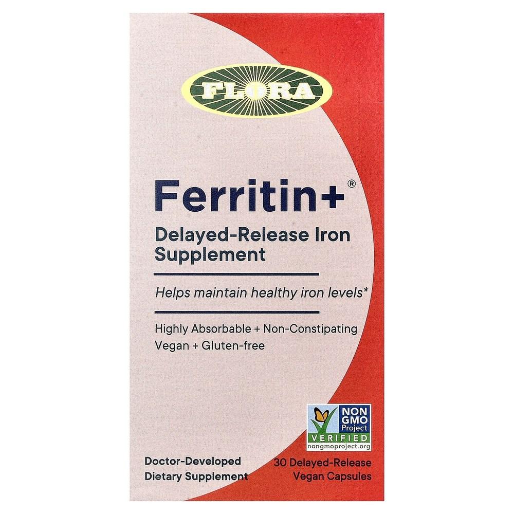 Flora Ferritin Vegan Capsules Capsule +® 30 Delayed-Release 20 mg per 1 tablet 30 pcs