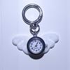 Elegant Alloy Clock Angel Wing Pendant For Phone Case And Keychain Stylish Accessory Handbag Decoration