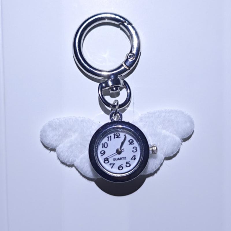 Elegant Alloy Clock Angel Wing Pendant For Phone Case And Keychain Stylish Accessory Handbag Decoration