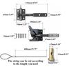 Self-Locking Gate Latch Carbon Steel Post Mounted Fence Gate Latch Heavy Duty Automatic Gravity Lever Locking Fence Gate Latch