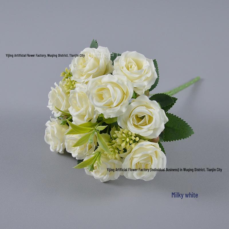 Artificial Osmanthus Rose Bouquet – Fresh Style Home Decoration with Multi-Headed Small Roses