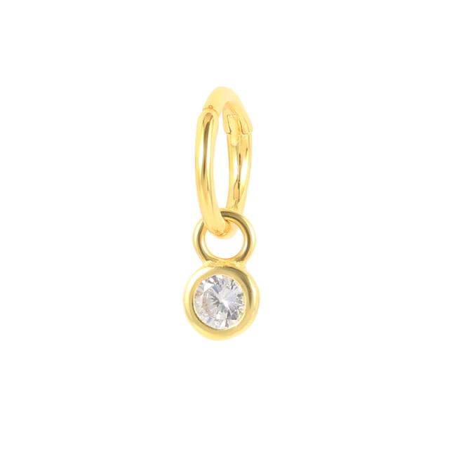 Piercing Aretes Earlobe Buckle 925 Sterling Silver White Zircon Cartilage Stud Earrings For Woman Girl Pendientes Mujer Jewerly