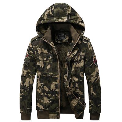 Fleece Jacket Men, Winter Camouflage Tooling Jacket Fleece Camouflage Tooling Jacket