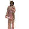 Luxury Women's Imitation Silk Long Sleeve Pajama Set - Spring/Summer Collection