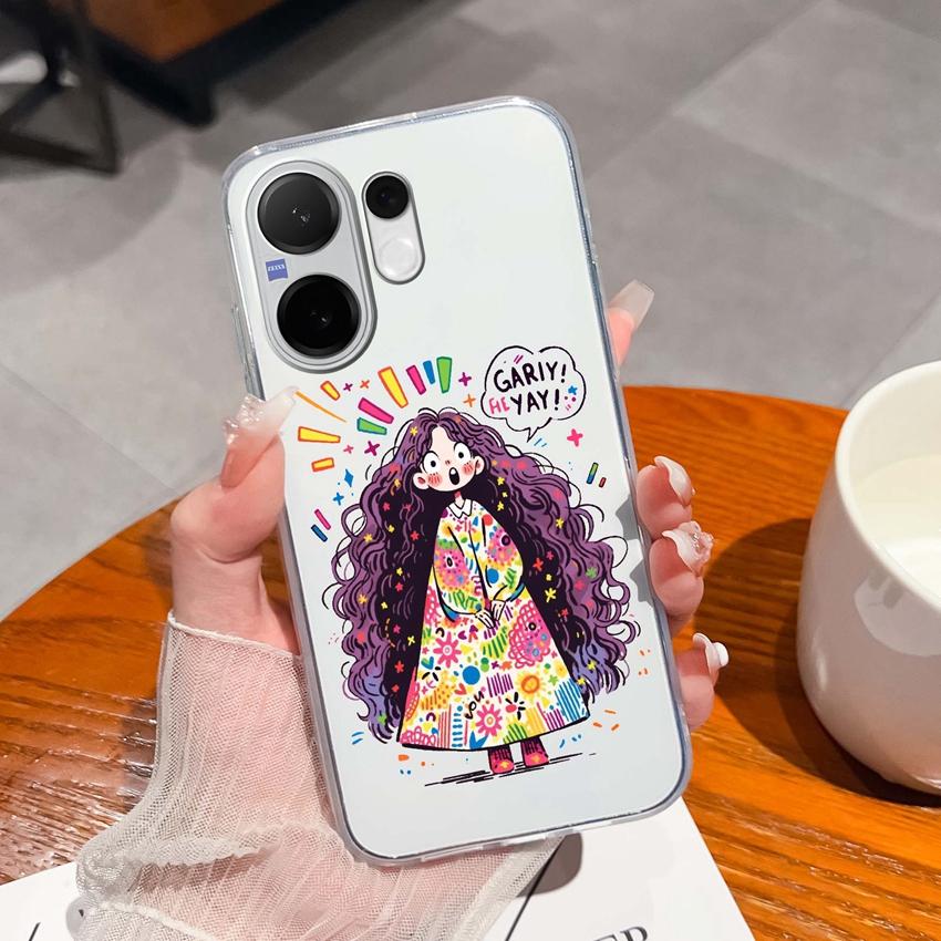 Casing For Vivo V60 V40 Lite V30e Y38 Y39 Y78 X200 Ulta X200s Case Cute Rabbit Panda Dog Back Covers TPU Silicone Soft Clear Phone Bags For Vivo Shell