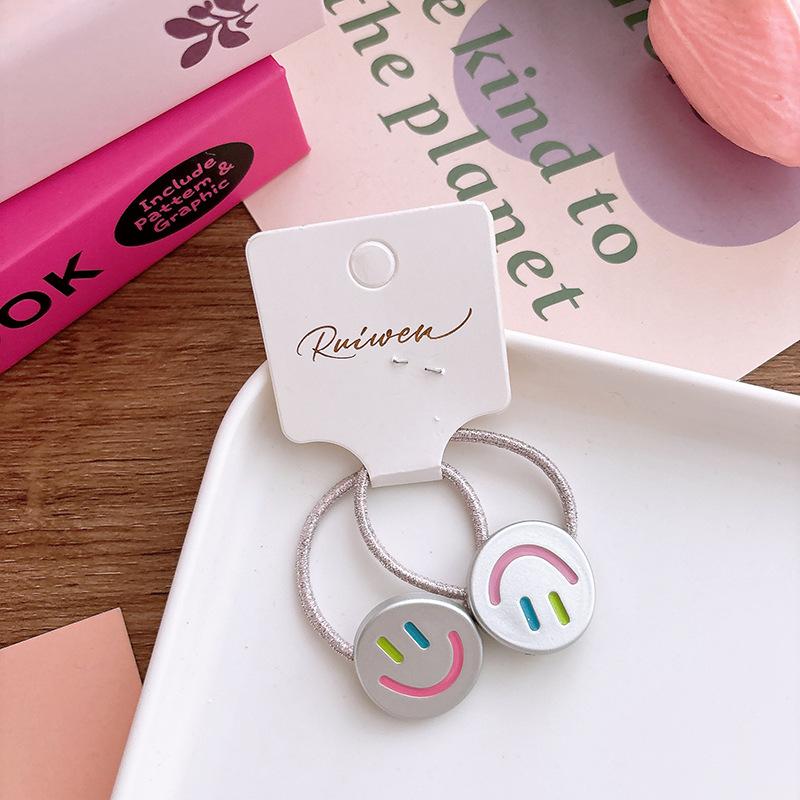 Cute Silver Scrunchies Children Girls Gift Elastic Hair Rubber Bands Accessories Tie Hair Ring Rope Headdress Headwear Ornament