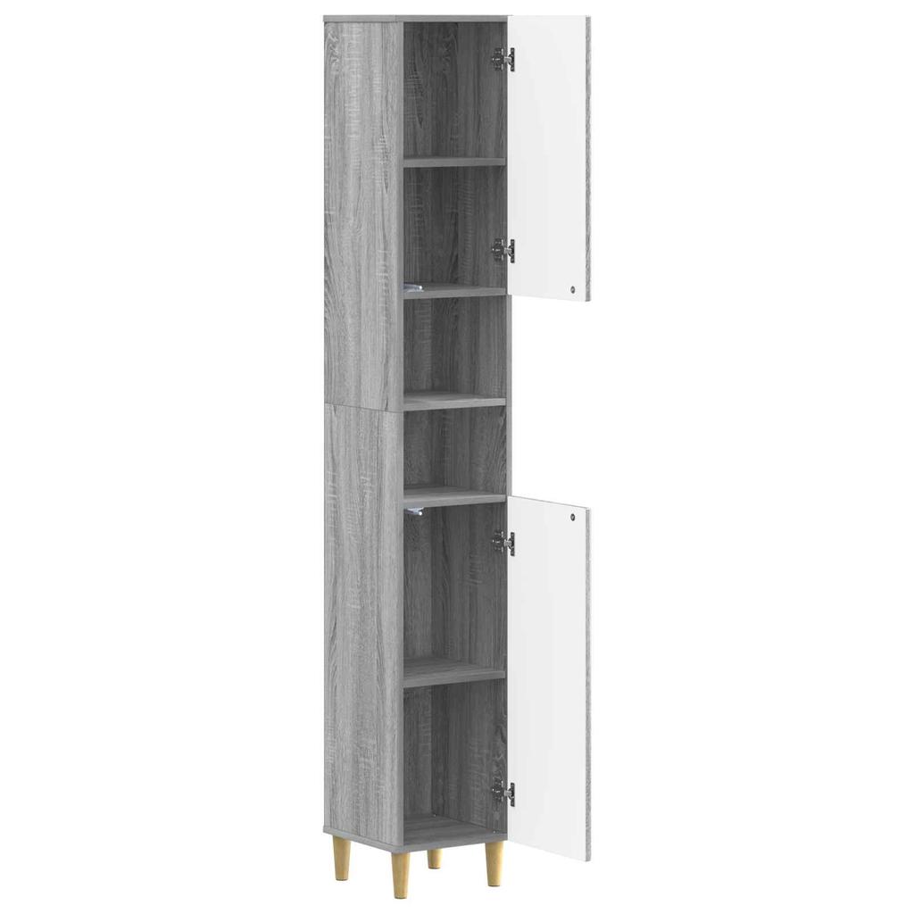 Bathroom Cabinet with Open Shelf DELFT Sonoma Grey