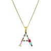 Catena Personalizzata per Clavicola Hip-hop: Collana con Ciondolo Alfabeto in Rame e Zircone