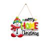 Christmas Snowman Doll Decoration Wooden Merry Christmas Wooden Sign Hanging Christmas Tree Pendant