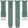 Silikon-Uhrenarmband für Samsung Galaxy Watch8 Classic 46mm/Watch8 44mm/40mm Stahl-Schnalle Gestreiftes Armband