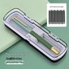 Luxury Signature Fountain Pen Set with Logo Printing, Gift Box, Replacement Ink Cartridge, and Metal Pen Holder