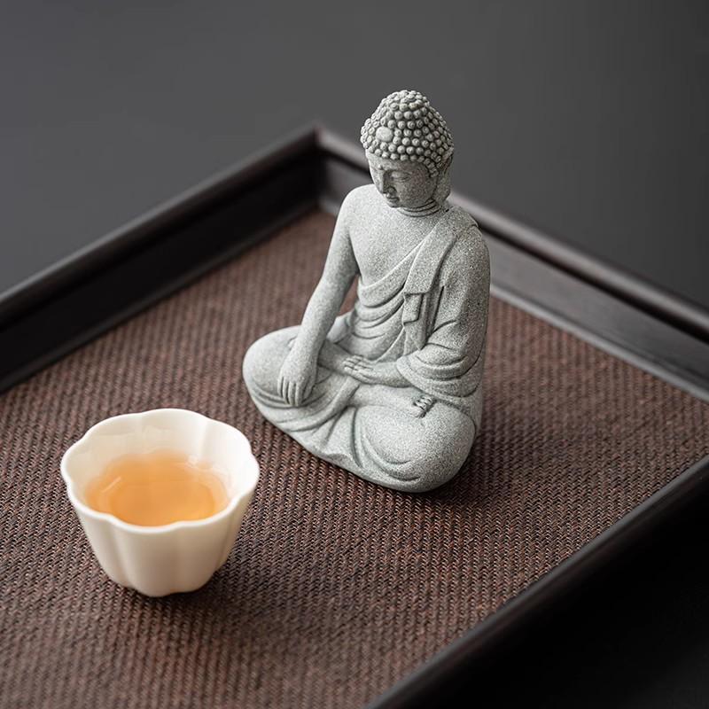 Buddha Statue Desk Accessorie Interior Accessories Buddhism Figurine Garden Statue Ornament Fish Tank Coffee Table Decor Buda