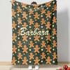 Personalized Gingerbread Blanket, Christmas Toddler Gift