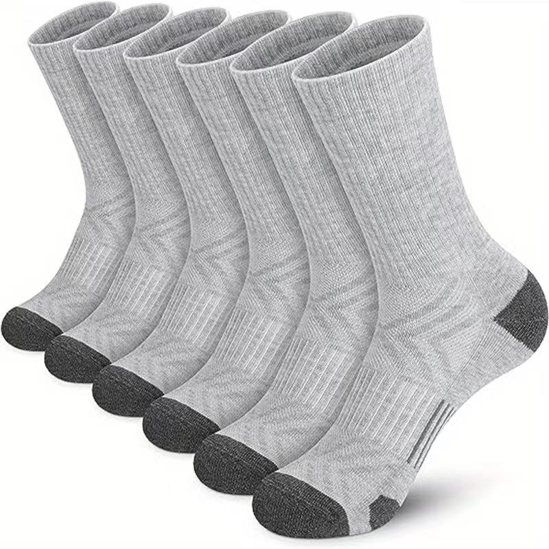 5 Paar Sportsocken für Herren, Sport- und Laufsocken, Wadensocken, gepolstert, atmungsaktiv, Outdoor-Crew-Socken für Männer und Frauen