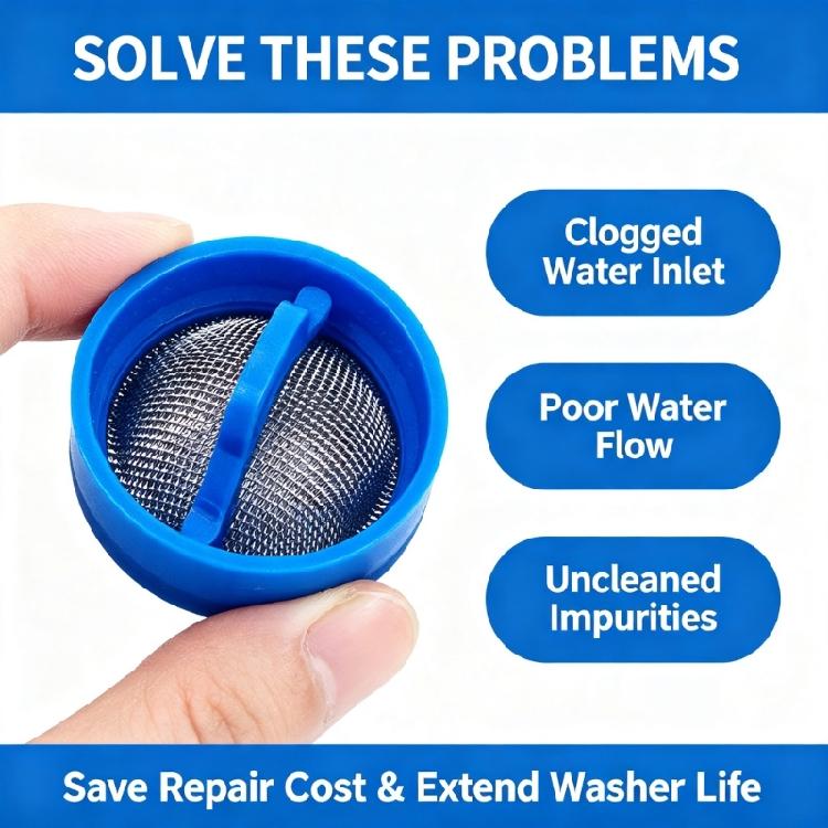 Replacement Washing Machine Water Inlet Steel Filter Screen, Plastic Frame 20 Mm X 6 Mm for Routine Washer Maintenance