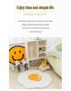 Adorable Cartoon Fried Egg & Vegetable Rug - Cozy, Cold-Proof Tufted Carpet for Kids’ Rooms & Bedrooms