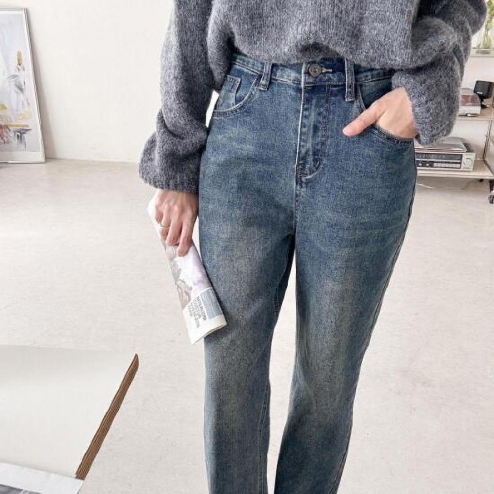 New ArrivalS Open Run Women S Back Banding Straight Daily caSual Medium Blue Jea