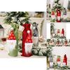 Adorable Forest Santa Burlap Wine Bottle Holder For Joyful Christmas Celebrations
