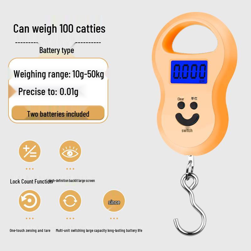 

Портативные ручные 50 кг Прецизионные электронные весы для багажа и рыбы