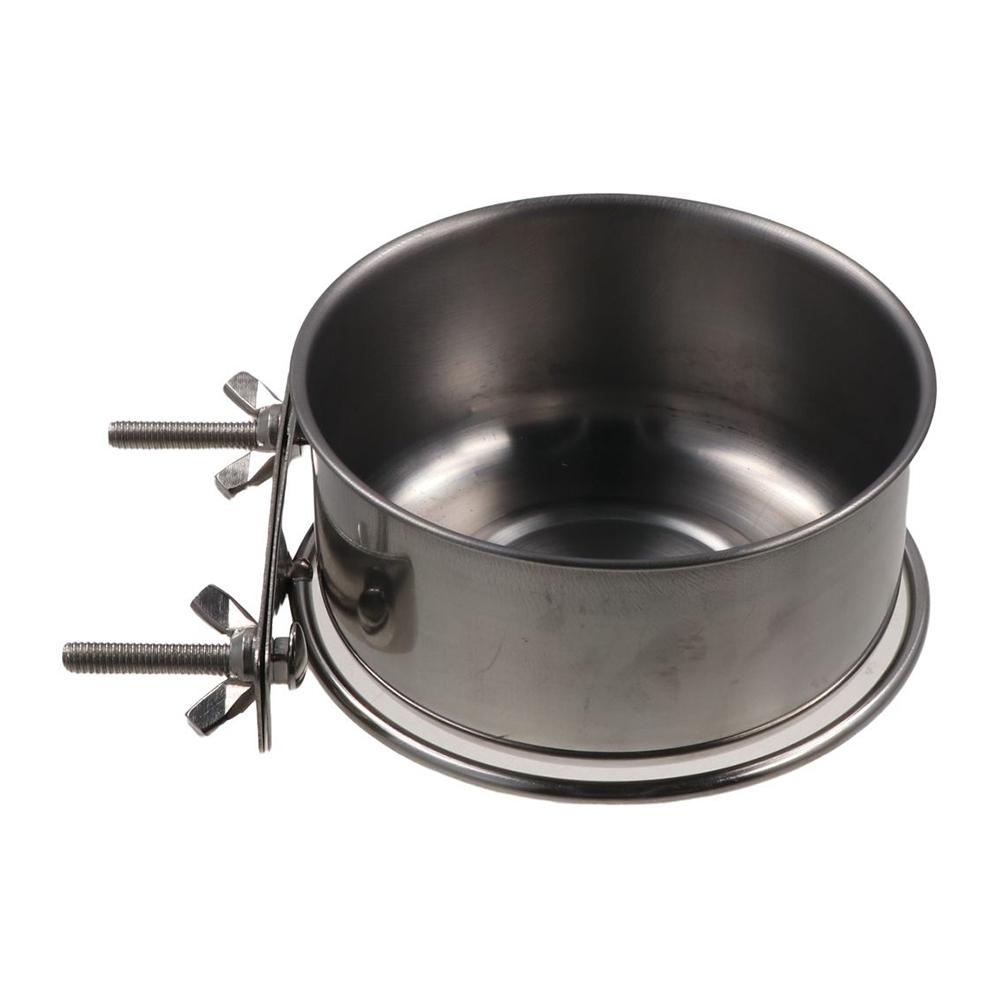 Stainless Steel Bird Bowls with Clamp Holder Parrot Food Bowl Parakeet Feeder  Wild Bird