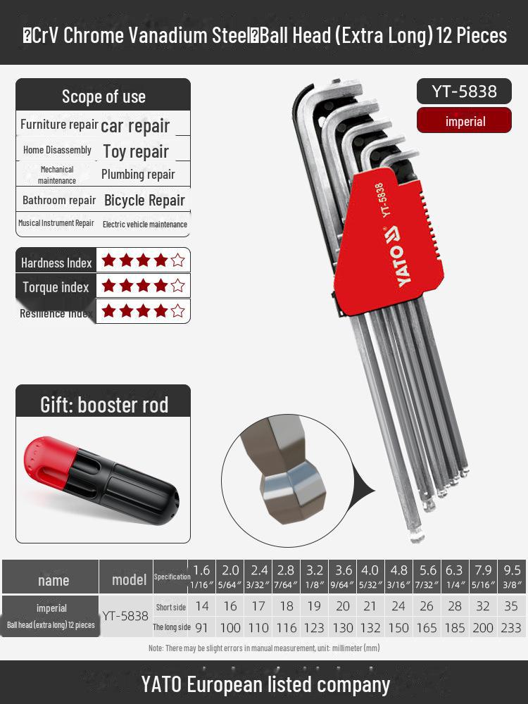 Yiertuo Hexagonal Wrench & Screwdriver Set