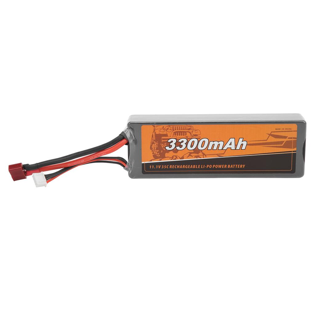 RC Lipo Battery 11.1V 35C 3300mAH Lithium Polymer Battery with T Female Plug for ZD Racing 1/10 1/12 1/8 RC Cars