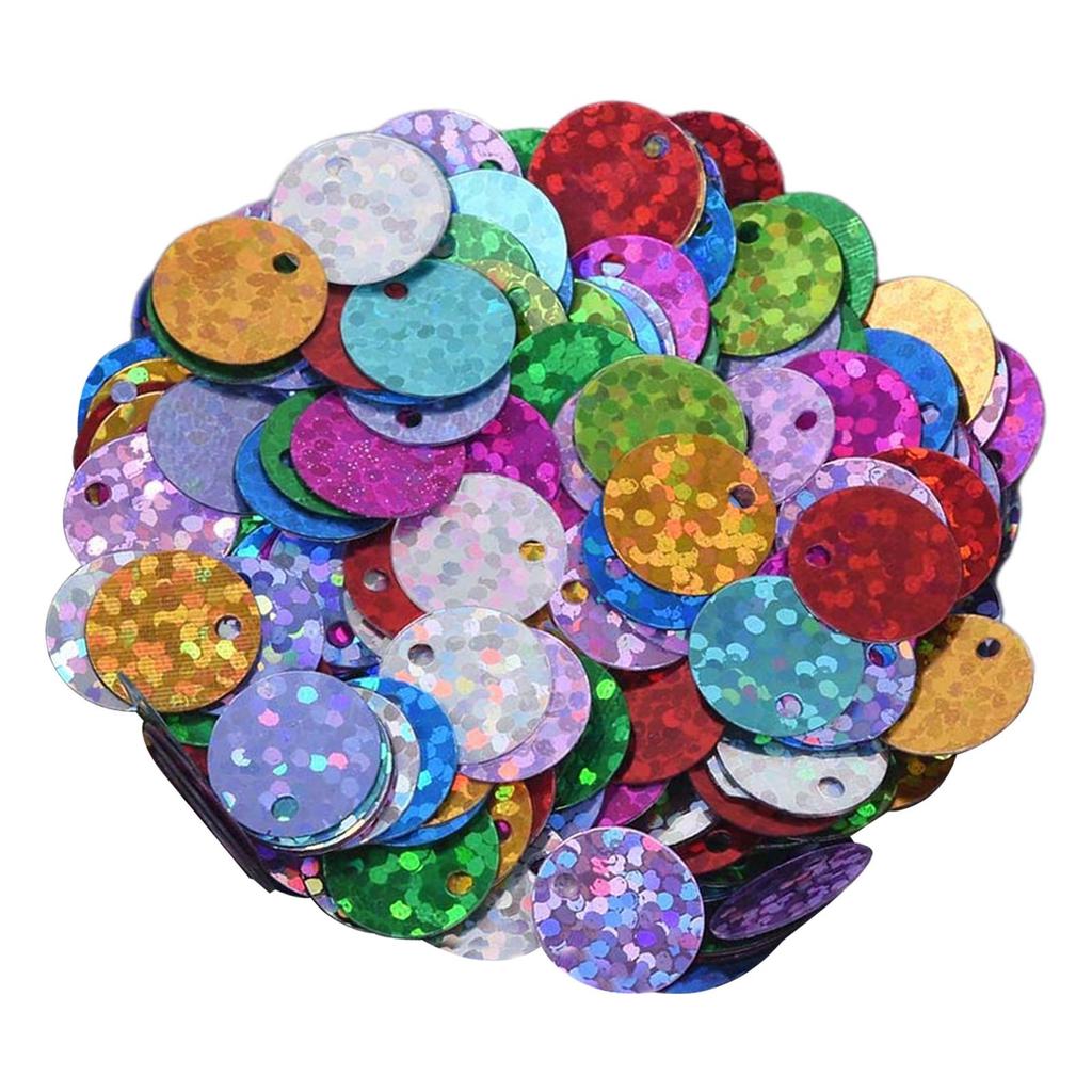 300Pcs 10mm Flat Round Loose Sequins Art Crafts DIY Garment Spangles