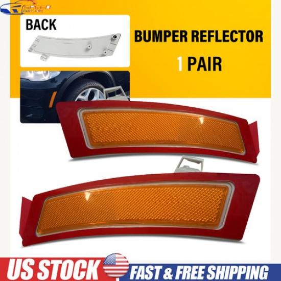 2x For BMW 2011-2013 E70 X5 LCI Amber Front Bumper Reflectors Side Marker Lamps