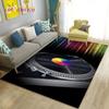 3D Classical Music Vintage Vinyl Record Area Rug Carpet Rug for Living Room Bedroom Sofa Decoration Kid Play Non-slip Floor Mat