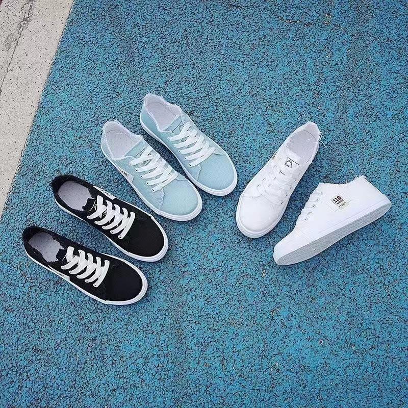 Canvas Women's Shoes Fall New Style All Matching Flat Cloth Shoes Summer Thin Single Shoes Fashion Casual Student Board Shoes