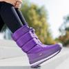 Women's Large Medium Cotton Boots Thickened Warm Casual Large Cotton Shoes Winter Snow Boots Anti-skid and Waterproof
