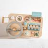 Baby Montessori Toys Steering Wooden Car Blocks Steering Wheel Activity Busy Board for Toddlers Sensory Early Education Toy Gift