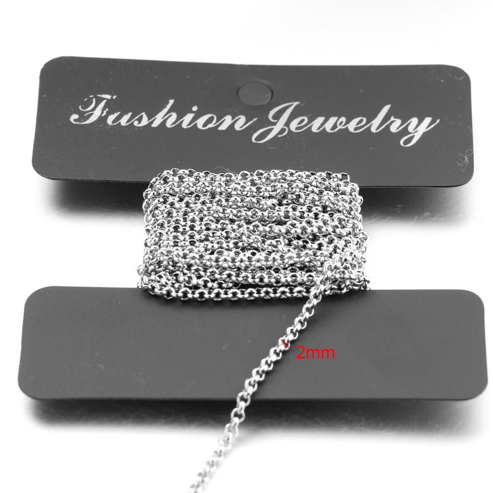 

Semitree 2 Meters Stainless Steel BL Chains O Bulk Link Chain DIY Pendant Necklace Jewelry Findings Bracelets Making Accessories