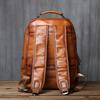 NZPJ Genuine Leather Men's Backpack Natural Cowhide Schoolbag Fashion Computer Bag Casual Men's Bag Suitable For 16 Inch Laptop